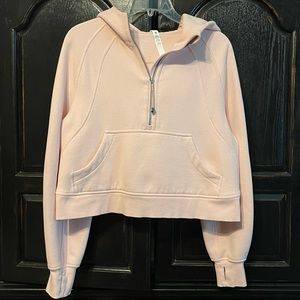Lululemon Scuba Oversized 1/2 Zip Hoodie - PINK MIST (Size XS/S)